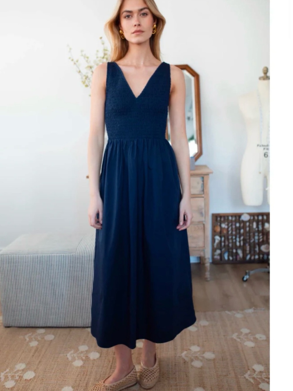 NWOT Marea by Liz Joy Cora Dress Navy Small